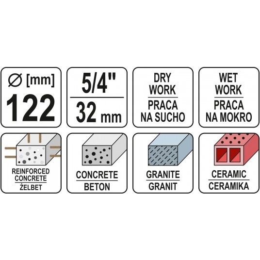 WIERTŁO KORONOWE DO WIERTNICY 122MM -zdjęcie numer 4