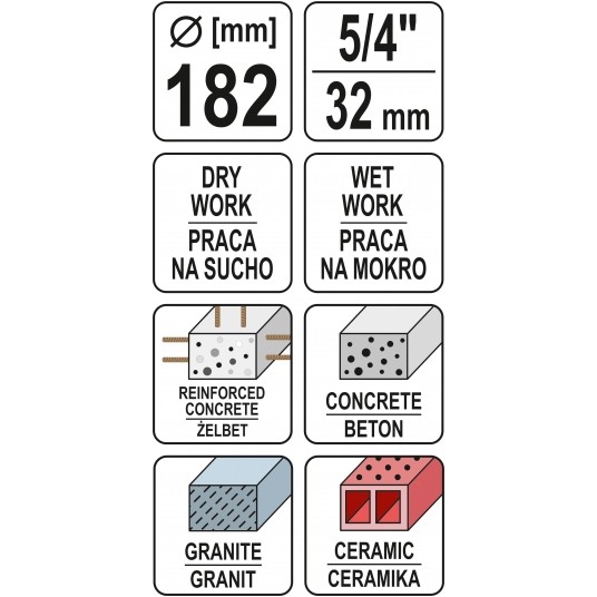 WIERTŁO KORONOWE DO WIERTNICY 182MM -zdjęcie numer 4