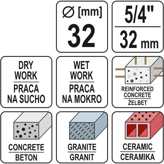 WIERTŁO KORONOWE DO WIERTNICY 32MM -zdjęcie numer 4