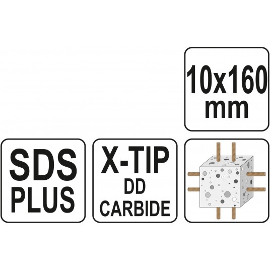 WIERTŁO SDS PLUS PREMIUM 10MM/160MM -zdjęcie numer 4
