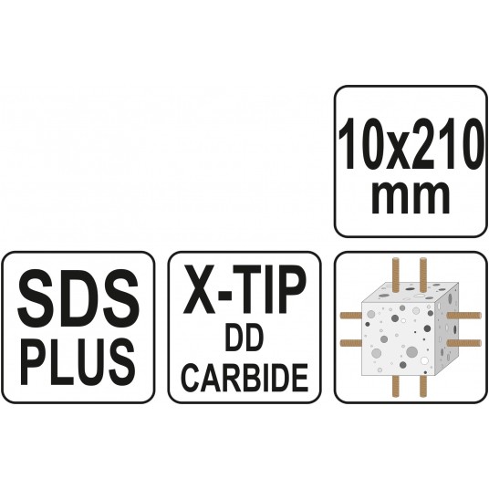 WIERTŁO SDS PLUS PREMIUM 10MM/210MM -zdjęcie numer 3