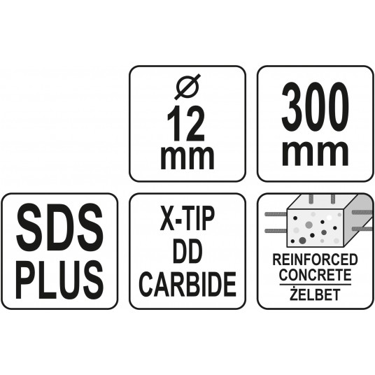 WIERTŁO SDS PLUS PREMIUM 12MM/300MM -zdjęcie numer 5