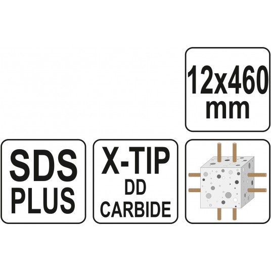 WIERTŁO SDS PLUS PREMIUM 12MM/460MM -zdjęcie numer 5