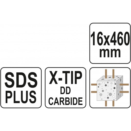 WIERTŁO SDS PLUS PREMIUM 16MM/460MM -zdjęcie numer 4