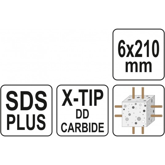 WIERTŁO SDS PLUS PREMIUM 6MM/210MM -zdjęcie numer 3