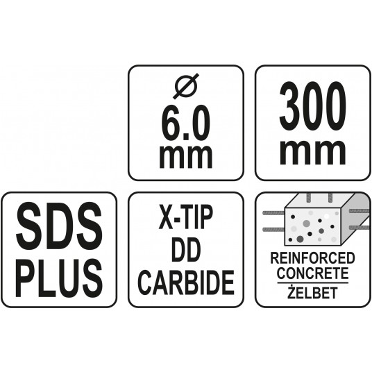 WIERTŁO SDS PLUS PREMIUM 6MM/300MM -zdjęcie numer 5