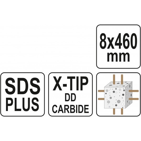 WIERTŁO SDS PLUS PREMIUM 8MM/460MM -zdjęcie numer 4