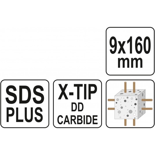 WIERTŁO SDS PLUS PREMIUM 9MM/160MM -zdjęcie numer 3