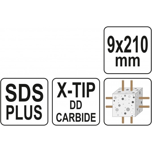 WIERTŁO SDS PLUS PREMIUM 9MM/210MM -zdjęcie numer 2