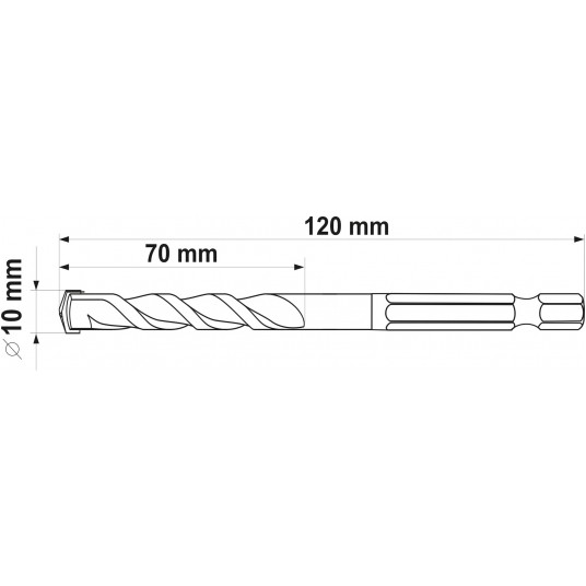 WIERTŁO UNIWERSALNE 10MM HEX -zdjęcie numer 5