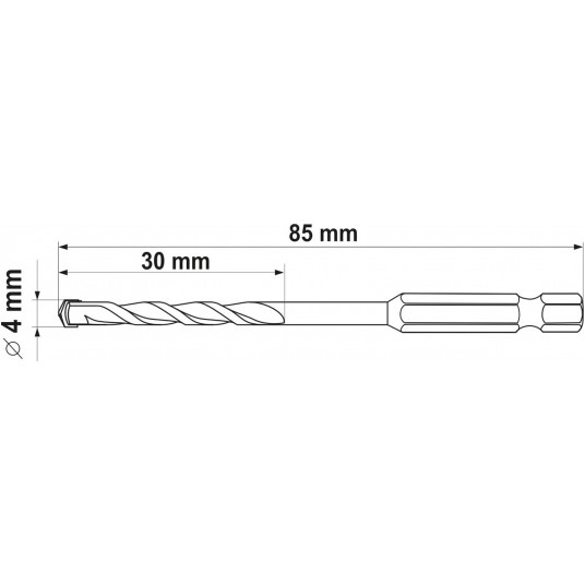 WIERTŁO UNIWERSALNE 4MM HEX -zdjęcie numer 5