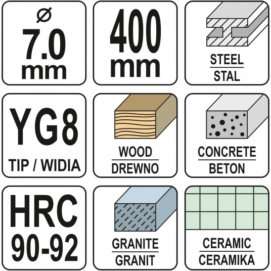 WIERTŁO UNIWERSALNE 6MM X 400MM -zdjęcie numer 3