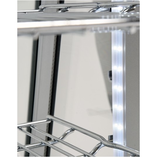 WITRYNA CHŁODNICZA 100L 68x45x67 SREBRNA -zdjęcie numer 7