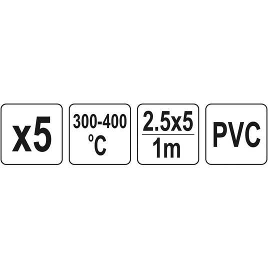 WKŁADY PVC 2,5X5MM 5X1M 5SZT. -zdjęcie numer 4
