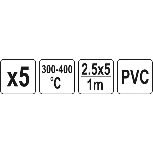 WKŁADY PVC 2,5X5MM 5X1M 5SZT. -zdjęcie numer 4