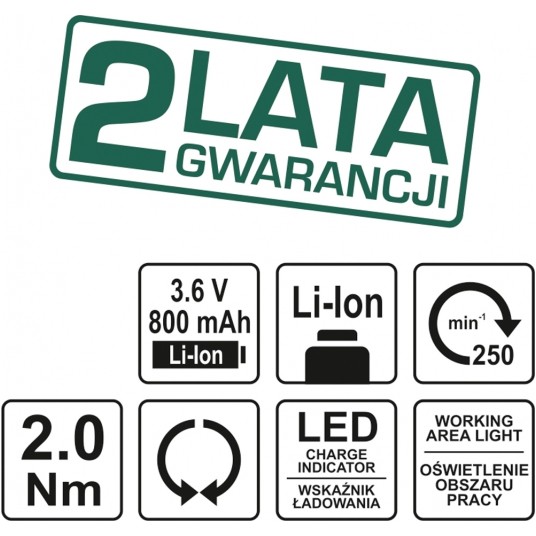 WKRĘTAK AKUMULATOROWY 3,6V Li-Ion -zdjęcie numer 3