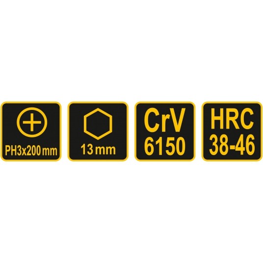 WKRĘTAK DO POBIJANIA 6-KĄT PH3x200MM -zdjęcie numer 4