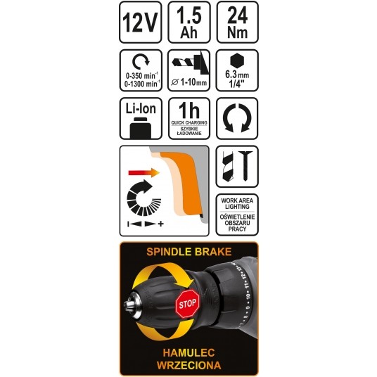 WKRĘTARKA 12V + UCHWYT DODATKOWY+1 AKU -zdjęcie numer 4
