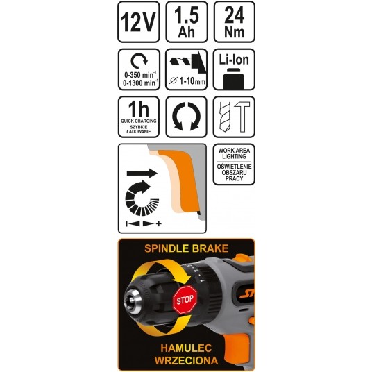 WKRĘTARKA 12V Z UDAREM X 1 AKU -zdjęcie numer 4