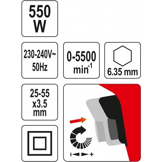 WKRĘTARKA DO REGIPSÓW 550W Z MAGAZYNKIEM -zdjęcie numer 8