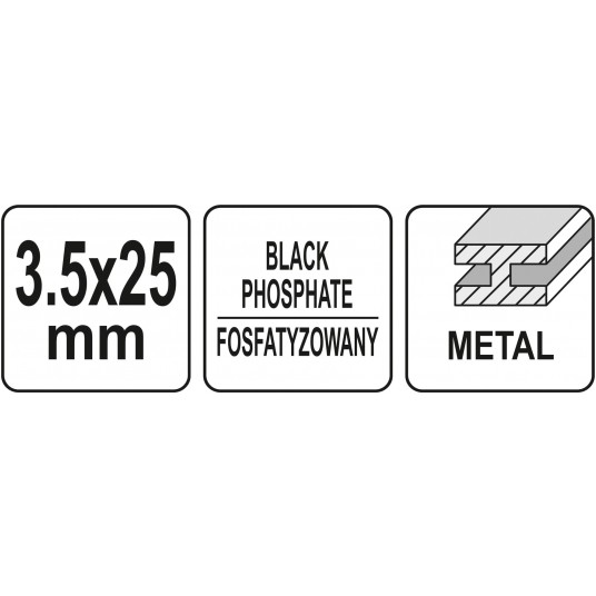 WKRĘTY NA TAŚMIE 3,5X25MM DO METALU1000S -zdjęcie numer 4