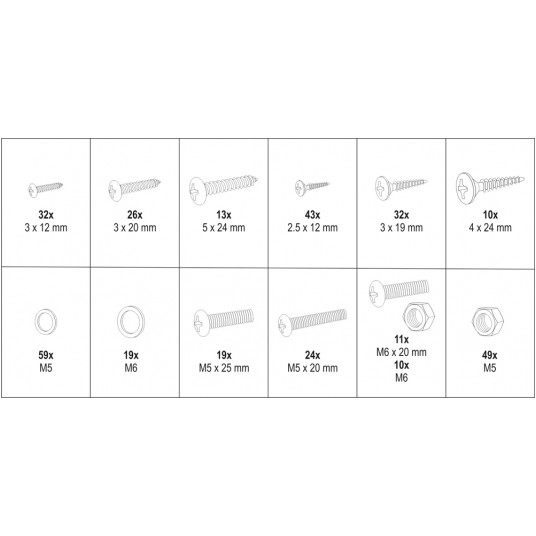 WKRĘTY/NAKR/ŚRUB/PODKŁ MIX 347 SZT -zdjęcie numer 4