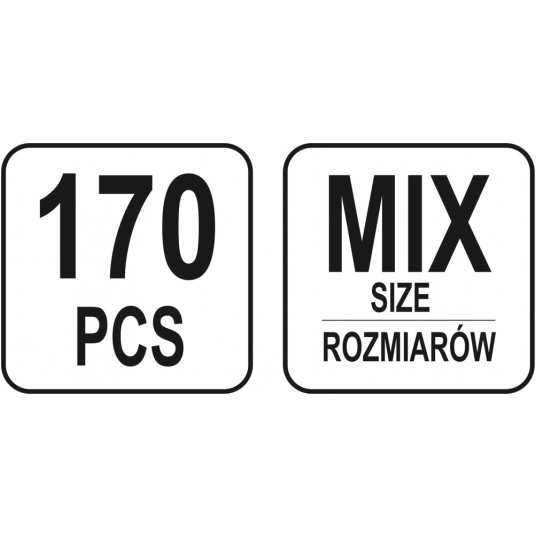 WKRĘTY/PODKLADKI DO KAROSERII MIX 170SZT -zdjęcie numer 4