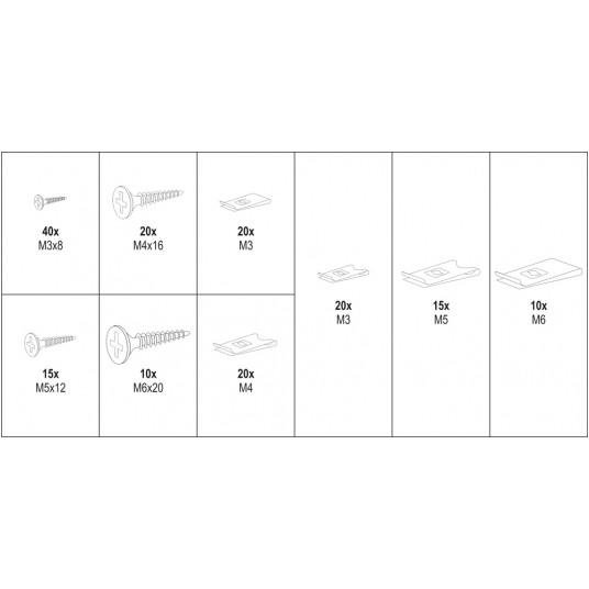 WKRĘTY/PODKLADKI DO KAROSERII MIX 170SZT -zdjęcie numer 5