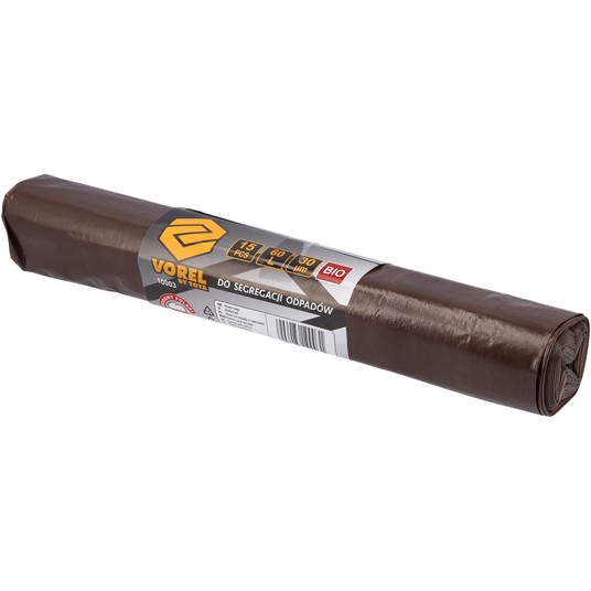 WOREK NA BIOODPADY 60L 15SZT 30µM -zdjęcie numer 3