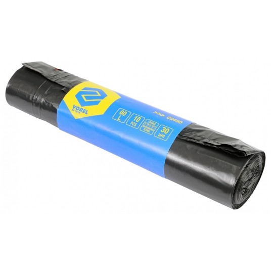 WORKI NA ODPADY Z TAŚMĄ 60L 10SZT 30µM -zdjęcie numer 2