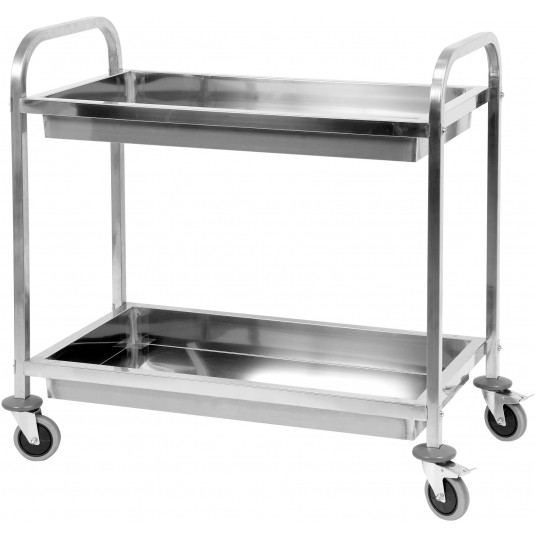 WÓZEK KELNERSKI 2-PÓŁKOWY GŁĘBOKI -zdjęcie numer 2