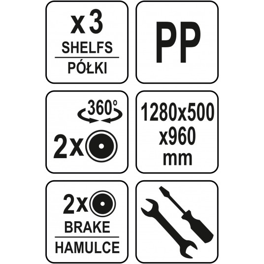 WÓZEK KELNERSKI 3-PÓŁKOWY -zdjęcie numer 6