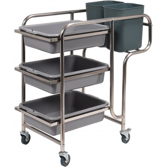 WÓZEK KELNERSKI 3-PÓŁKOWY Z 5 POJEMNIKAM -zdjęcie numer 8