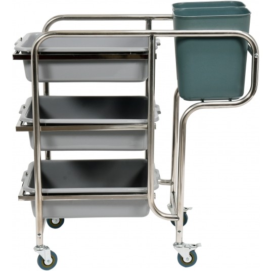 WÓZEK KELNERSKI 3-PÓŁKOWY Z 5 POJEMNIKAM -zdjęcie numer 2