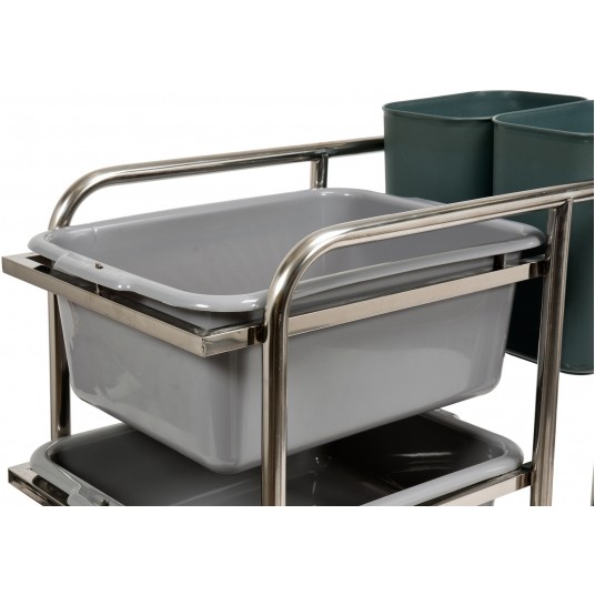 WÓZEK KELNERSKI 3-PÓŁKOWY Z 5 POJEMNIKAM -zdjęcie numer 7
