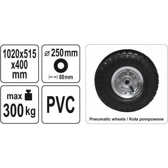 WÓZEK OGRODOWY 200L, do 300 kg -zdjęcie numer 3