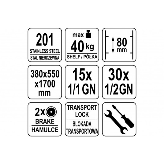 WÓZEK TRANSPORTOWY DO POJEMNIKÓW GN 1/1 -zdjęcie numer 5