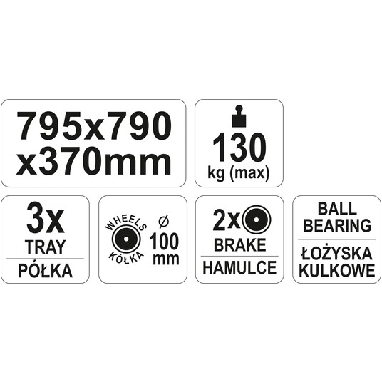 WÓZEK WARSZTATOWY 3 POZIOMY. -zdjęcie numer 8
