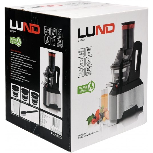 WYCISKARKA WOLNOOBROTOWA DO SOKÓW CZARNA -zdjęcie numer 3