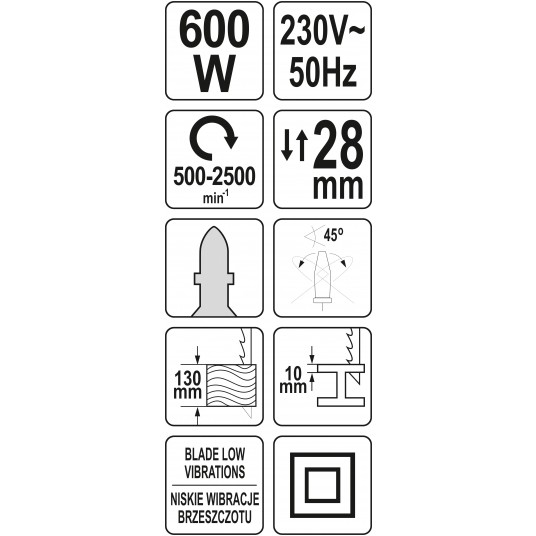WYRZYNARKA NISKOWIBRACYJNA 600W -zdjęcie numer 7