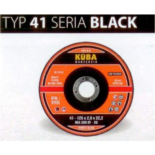 X TARCZA 41 125X2,5X22 96A30RBF-80 BLACK -zdjęcie numer 1