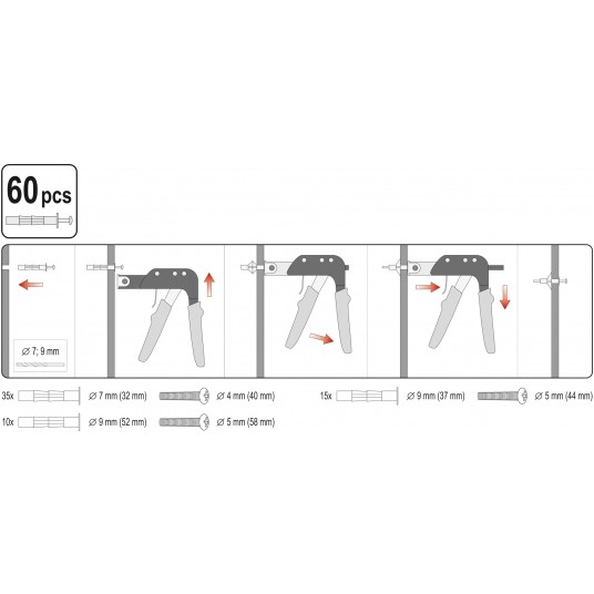 ZACISKARKA DO KOŁKÓW MOLLY Z 60 KOŁKAMI -zdjęcie numer 5