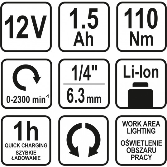 ZAKRĘTARKA UDAROWA 12V + 1 AKU -zdjęcie numer 5