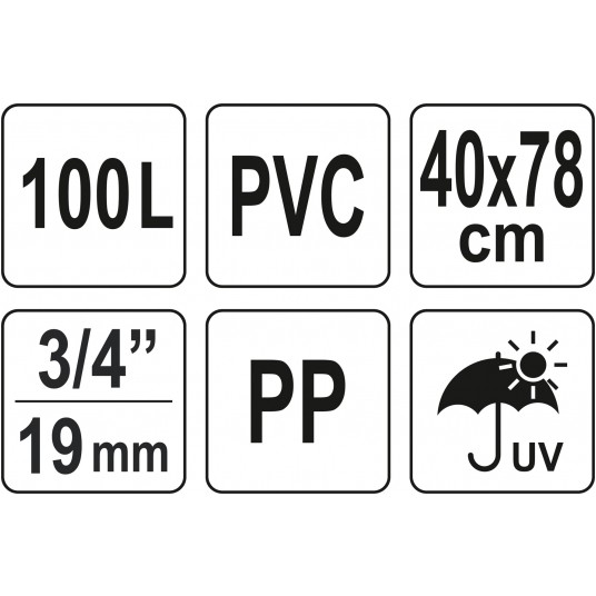 ZBIORNIK NA WODĘ DESZCZOWĄ 100L PVC -zdjęcie numer 7