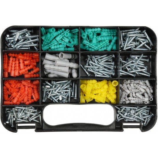 ZES WKRĘTÓW I KOŁKÓW ROZPOROWYCH 350SZT -zdjęcie numer 1