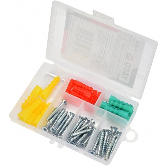 ZES WKRĘTÓW I KOŁKÓW ROZPOROWYCH 52SZT -zdjęcie numer 2