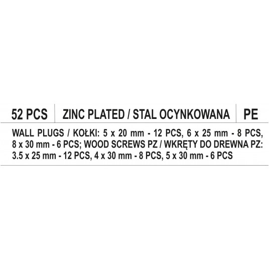 ZES WKRĘTÓW I KOŁKÓW ROZPOROWYCH 52SZT -zdjęcie numer 4