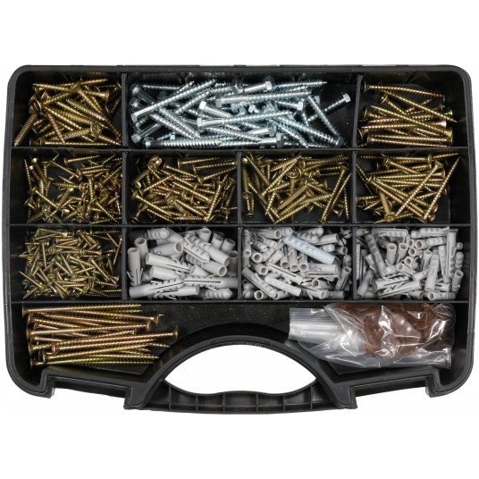 ZES WKRĘTÓW I KOŁKÓW ROZPOROWYCH 620SZT -zdjęcie numer 1