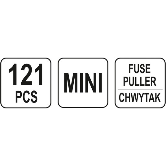 ZESTAW 121 BEZPIECZNIKÓW PŁYTKOWYCH MINI -zdjęcie numer 3