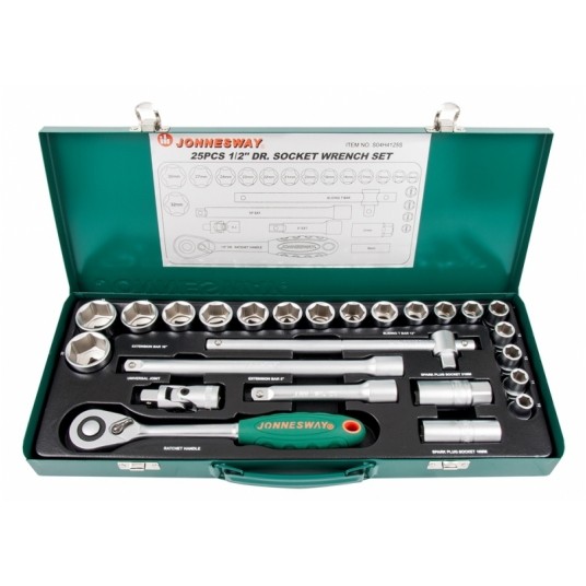 Zestaw 25szt. narzędzi z nasadkami 6-kątnymi 1/2" -zdjęcie numer 1